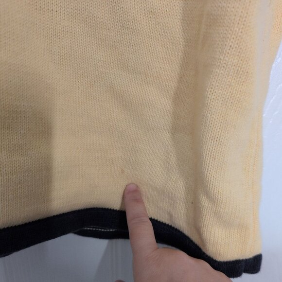 Croft & Barrow Embroidered Nautical Sweater Womens Size Medium Yellow Knit - Picture 13 of 16